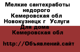 Мелкие сантехработы, недорого - Кемеровская обл., Новокузнецк г. Услуги » Для дома   . Кемеровская обл.